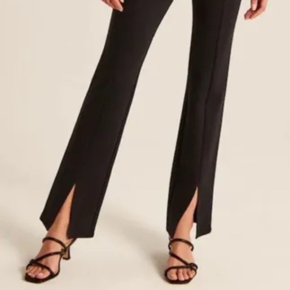 Abercrombie & Fitch Ponte Split-Hem Slim Flare Pant